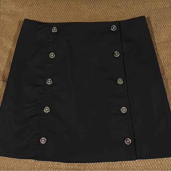 Michael Kors Black A-Line Button front skirt. Size 12. - Picture 1 of 9